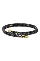 LAGOS Gold & Black Caviar Coil Bracelet at Nordstrom, Size Medium