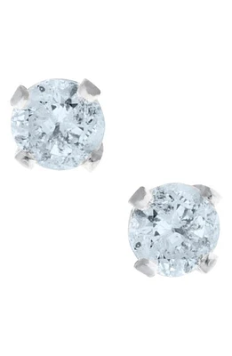 Mignonette 14k Gold & Diamond Stud Earrings in Silver at Nordstrom