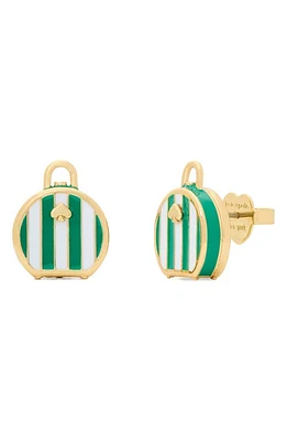 Kate Spade New York suitcase stud earrings in Green Multi at Nordstrom