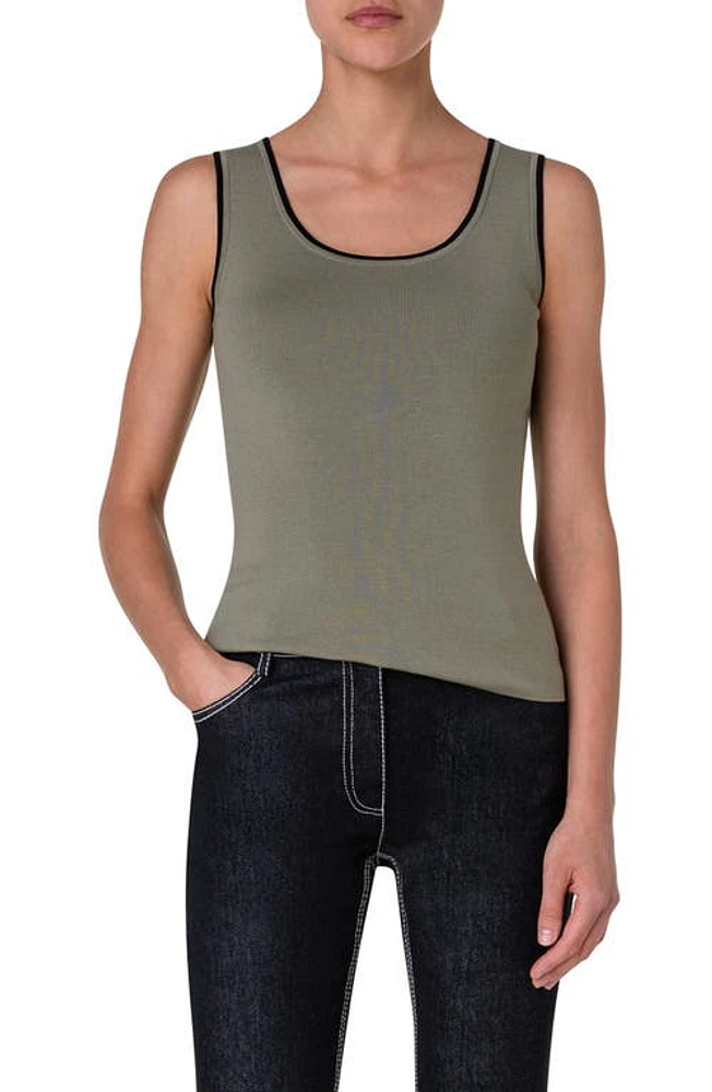 Akris punto Tipped Scoop Neck Tank at Nordstrom,