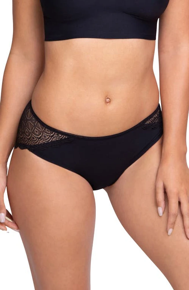 Proof Period & Leak Lace Moderate Absorbency Bikini Black at Nordstrom,