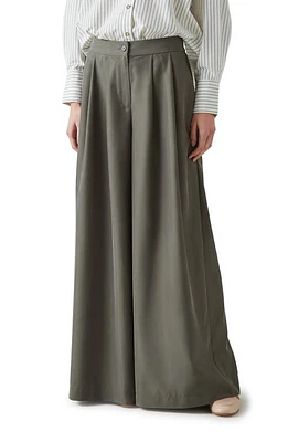 LK Bennett Isla Wide Leg Pants Khaki at Nordstrom, Us