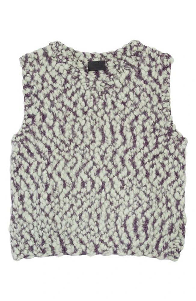 Puppets and Puppets Sea Moss Sweater Tank in Mint/Purple at Nordstrom, Size Medium