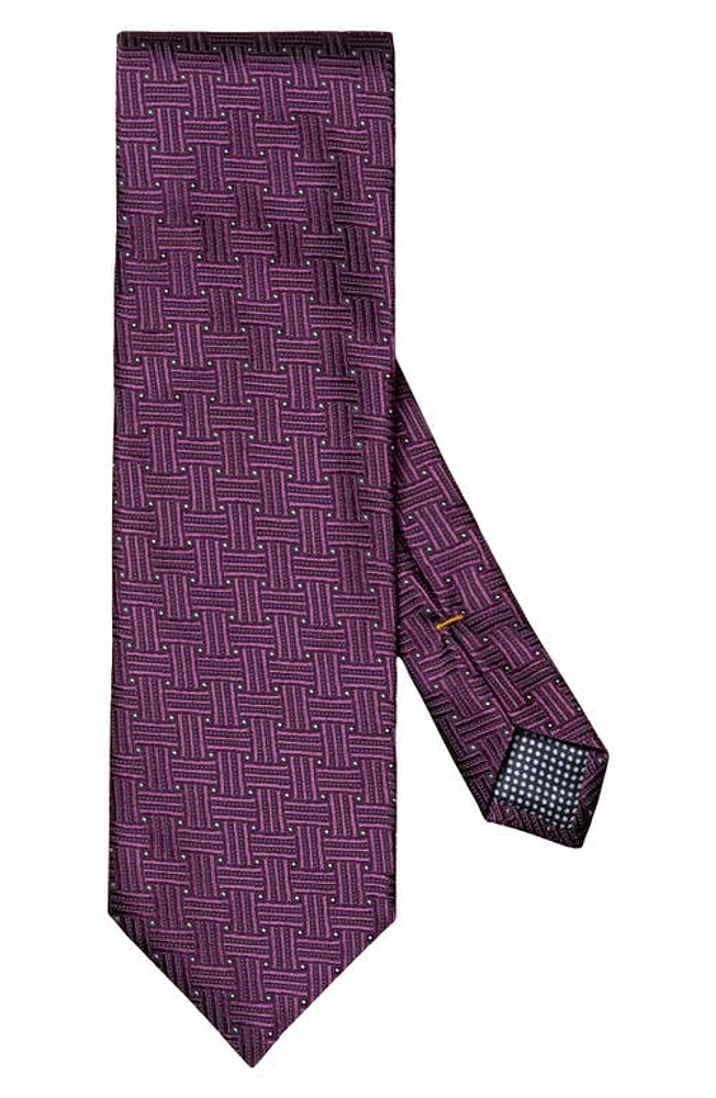 Eton Basketweave Silk Tie in Dark at Nordstrom