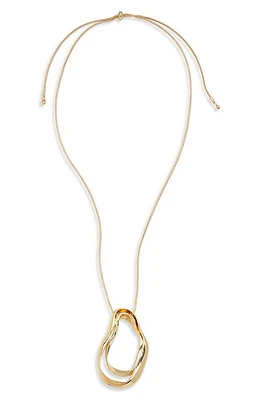 Nordstrom Abstract Pendant Slider Necklace in Gold at Nordstrom