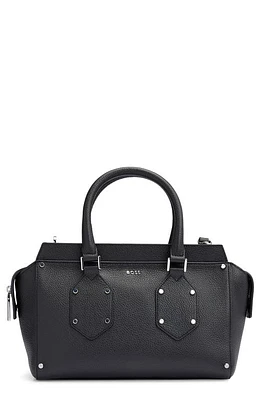 BOSS Small Ivy Leather Shoulder Bag in Black at Nordstrom