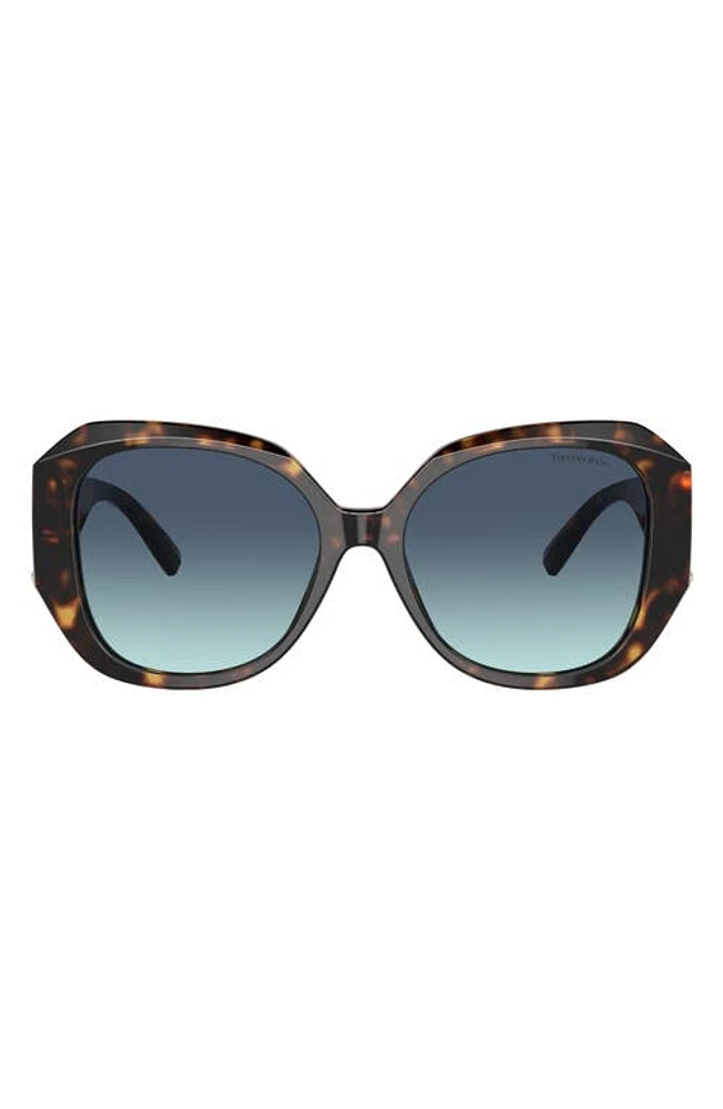 Tiffany & Co. 55mm Gradient Square Sunglasses in Brown/Blue Gradient at Nordstrom