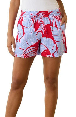 Tommy Bahama Peninsula Palms Drawstring Shorts Surf Blue at Nordstrom,