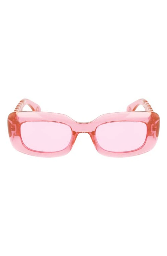 Lanvin Babe 50mm Rectangular Sunglasses in Pink at Nordstrom