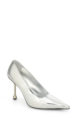 Jimmy Choo Ixia Metallic Pointed Toe Pump Silver at Nordstrom,