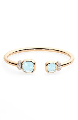 Pomellato Nudo Blue Topaz & Diamond Cuff in Sky Blue Topaz at Nordstrom, Size Medium