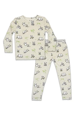 Bellabu Bear Kids' Panda Bear Fitted Two-Piece Pajamas at Nordstrom, Size 5