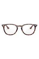 Ray-Ban 50mm Optical Glasses in Shiny Pink Havana at Nordstrom