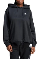 adidas Adicolor Trefoil Oversize Hoodie Black at Nordstrom,