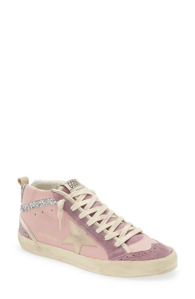 Golden Goose Mid Star Sneaker in Pink/Lilac/Beige at Nordstrom, Size 11Us