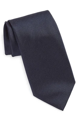 ZEGNA TIES Brera Cross Weave Silk Tie in Navy at Nordstrom