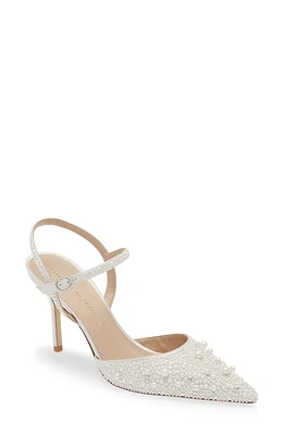 Stuart Weitzman Bliss Pointed Toe Pump Cream/Natural at Nordstrom,