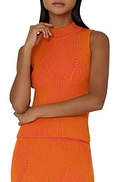 Milly Rib Sleeveless Knit Top Pink/Coral at Nordstrom,