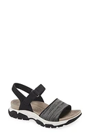 bionica Nacola Ankle Strap Sandal in Black Heathered Leather at Nordstrom, Size 7