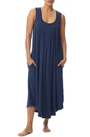 Papinelle Pleated Nightgown Navy at Nordstrom,