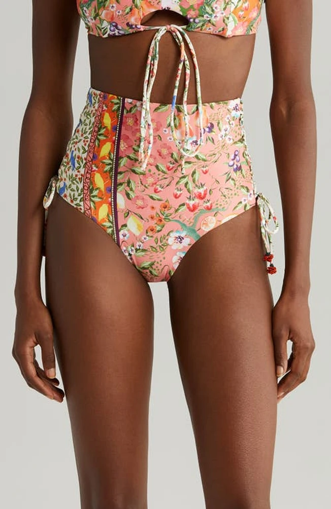 Agua Bendita Hope Seed Reversible High Waist Bikini Bottoms Multicolor at Nordstrom,