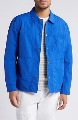 Billy Reid Carrabelle Windbreaker Shirt Jacket Cobalt at Nordstrom,