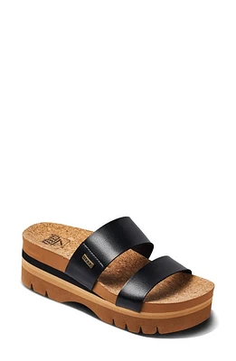 Reef Vista Hi Platform Slide Sandal Black at Nordstrom,