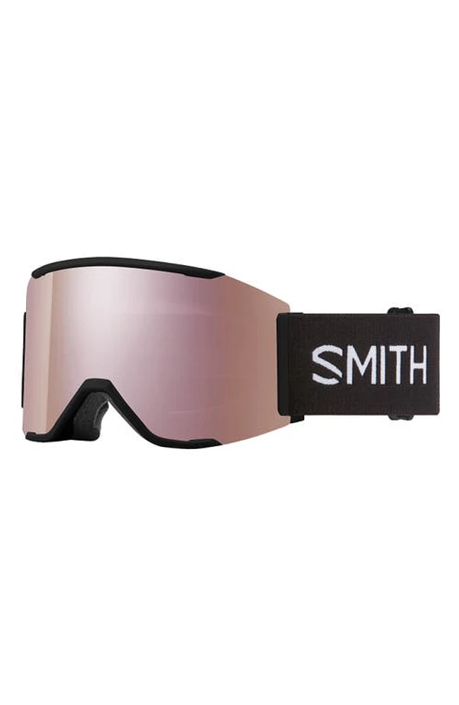 Smith Squad MAG 170mm ChromaPop Low Bridge Snow Goggles in Black /Rose Gold at Nordstrom