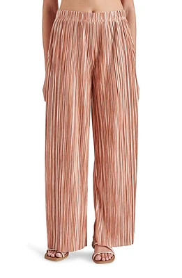 Steve Madden Ansel Stripe Variegated Pleat Pants Terracotta Multi at Nordstrom,