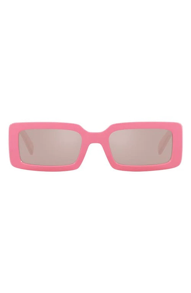 Dolce & Gabbana 53mm Rectangular Sunglasses in Pink at Nordstrom