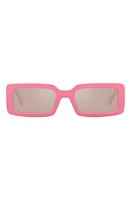 Dolce & Gabbana 53mm Rectangular Sunglasses in Pink at Nordstrom