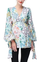 Kimi and Kai Freya Maternity Blouse Multicolored at Nordstrom,