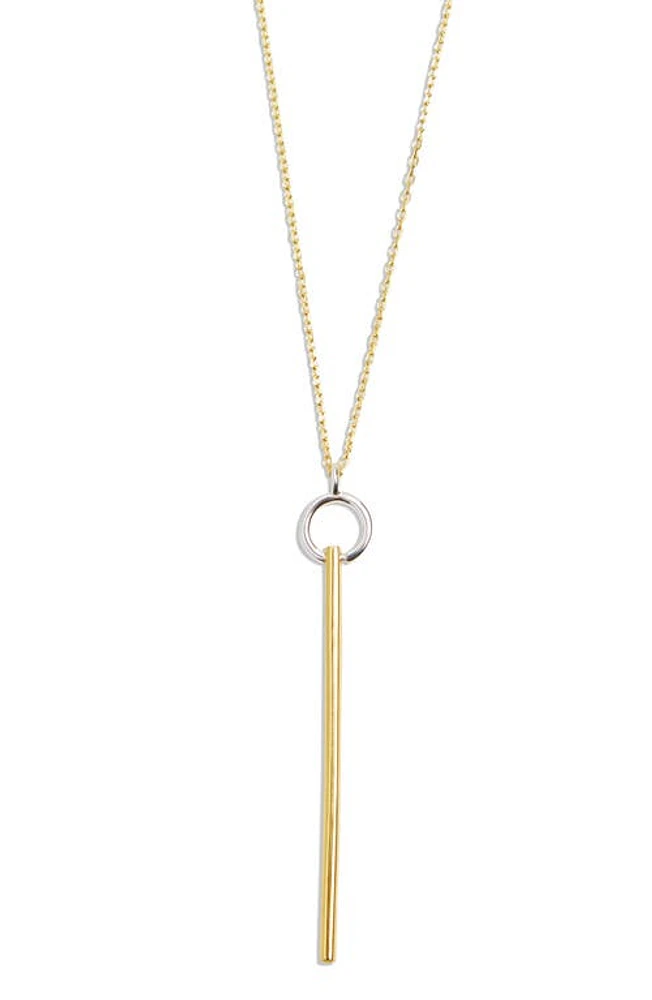 Argento Vivo Sterling Silver Two-Tone Y Necklace in Gold/Silver at Nordstrom