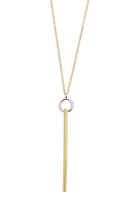 Argento Vivo Sterling Silver Two-Tone Y Necklace in Gold/Silver at Nordstrom