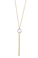 Argento Vivo Sterling Silver Two-Tone Y Necklace in Gold/Silver at Nordstrom