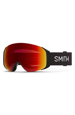 Smith 4D MAG 155mm Special Fit Snow Goggles in Black /Chromapop Sun Red at Nordstrom