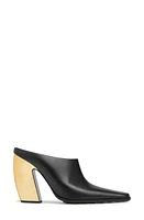 Bottega Veneta Tex Pointed Toe Mule Black Gold at Nordstrom,