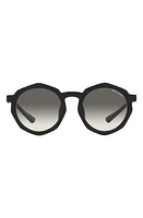 Armani Exchange 51mm Gradient Irregular Sunglasses in Matte Black at Nordstrom