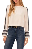 Vince Camuto Stripe Top Soft Cream at Nordstrom,