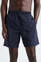 Noah Core Logo Patch Swim Trunks Navy at Nordstrom,