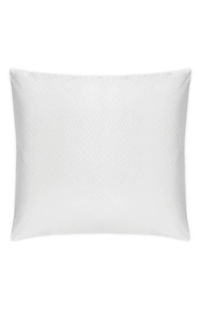 Matouk Basket Weave Cotton Sateen Euro Sham in White at Nordstrom