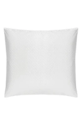 Matouk Basket Weave Cotton Sateen Euro Sham in White at Nordstrom