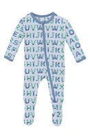 KicKee Pants Alphabet Print Fitted One-Piece Pajamas Dew Abc Monsters at Nordstrom,