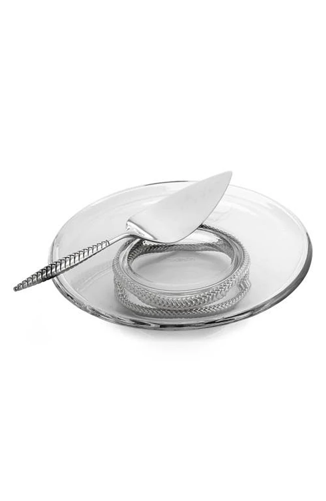 Nambé Braid Pedestal Cake Plate & Server in Silver at Nordstrom