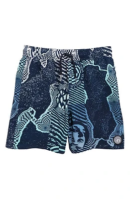 Volcom Psychop Swim Trunks Stone Blue at