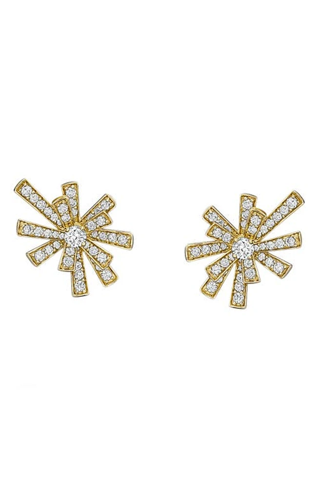 Hueb Diamond Burst Earrings in Yellow Gold at Nordstrom