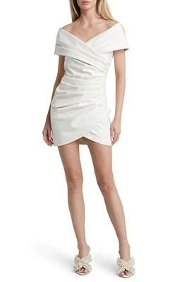 AZALEA WANG Off the Shoulder Sheath Dress in White at Nordstrom, Size Medium