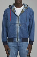 PRPS Kobe Denim Zip Hoodie Indigo at Nordstrom,