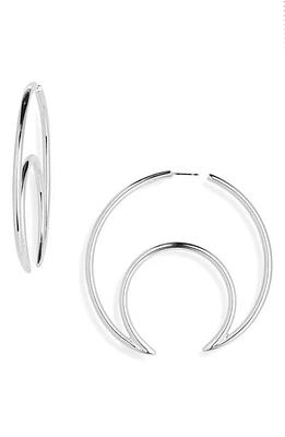 Marine Serre Moon Hoop Earrings in Silver at Nordstrom