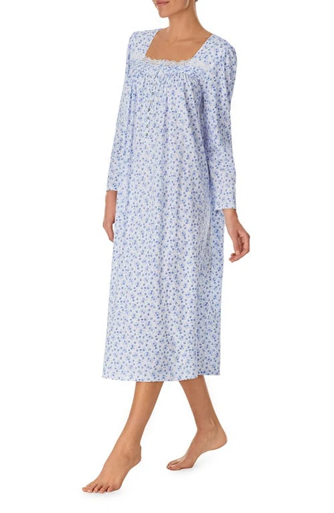 Eileen West Long Nightgown in White /Flor at Nordstrom, Size X-Small